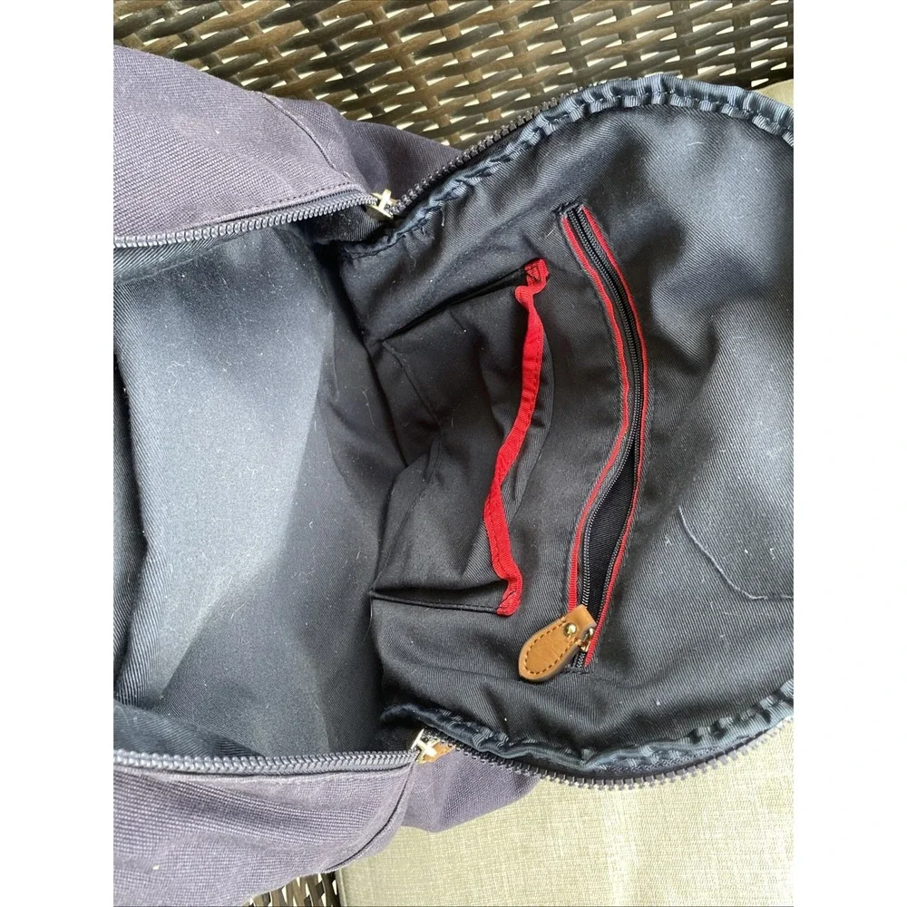 Tommy Hilfiger Sturdy Canvas Backpack Flag Motif Preppy Small Laptop Compatible
